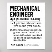 Mechanical Engineer Dictionary Definition ポスター (正面)