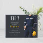 Mechanical Engineer Graduation Party Invite シーズンカード (スタンド正面)