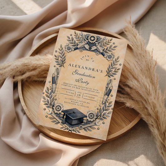 Mechanical Engineering Degree Graduation 招待状