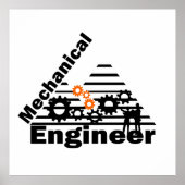 Mechanical Engineering Funny Engineer ポスター (正面)