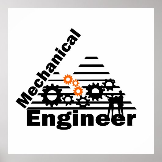 Mechanical Engineering Funny Engineer ポスター (正面)