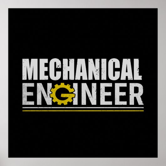 Mechanical Engineering Funny Engineer ポスター (正面)