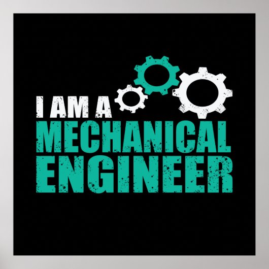 Mechanical Engineering Funny Engineer ポスター (正面)