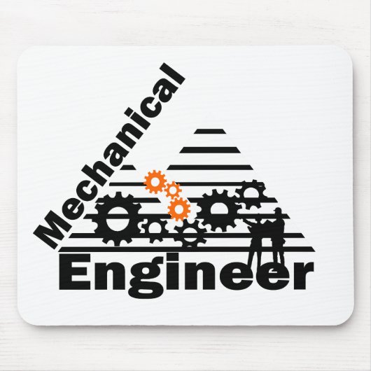 Mechanical Engineering Funny Engineer マウスパッド (正面)
