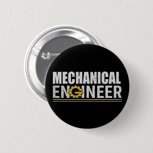 Mechanical Engineering Funny Engineer 缶バッジ (正面&裏面)