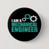 Mechanical Engineering Funny Engineer 缶バッジ (正面)