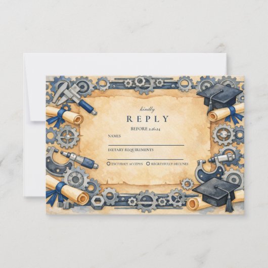 Mechanical Engineering Graduation 出欠カード (正面)