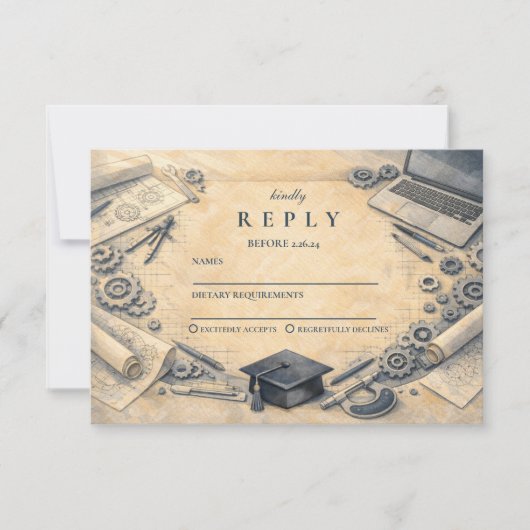 Mechanical Engineering Graduation Party 出欠カード (正面)