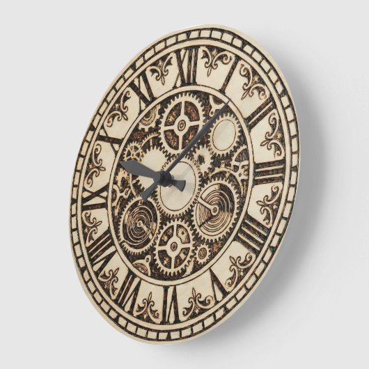  Mechanical Gears Wall Clock ラージ壁時計 (傾斜)