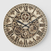  Mechanical Gears Wall Clock ラージ壁時計 (正面)