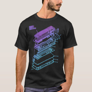Mechanical Keyboard Patent Drawing Graphic Design  Tシャツ