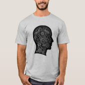 Mechanical Mind – Engine Head Illustration Tシャツ (正面)