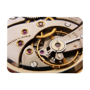 Mechanical Pocket Watchの内部移動マクロ マグネット