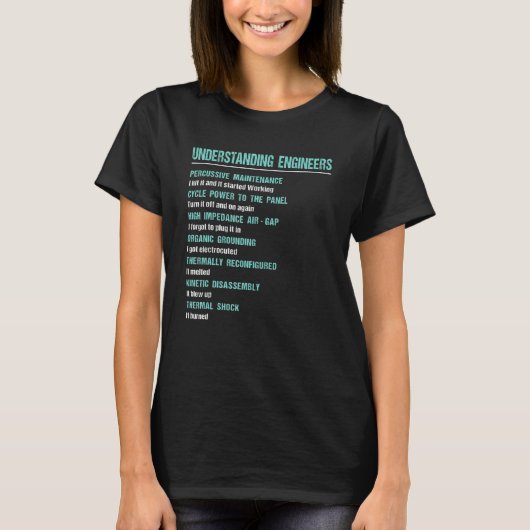 Mechanical Sarcastic Engineering Understanding En Tシャツ (正面)