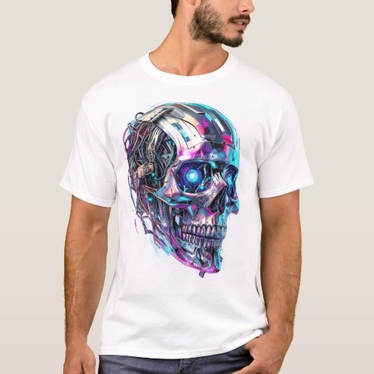 Mechanical Skull Matrix Tシャツ (正面)