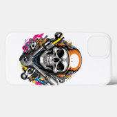 Mechanical skulliPhone / iPadケース Case-Mate iPhoneケース (裏面 (横))