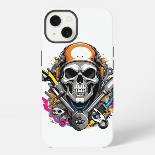 Mechanical skulliPhone / iPadケース iPhoneケース (裏面)
