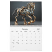 Mechanical Steampunk Stallions カレンダー (2月 2027)