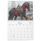 Mechanical Steampunk Stallions カレンダー (1月 2027)