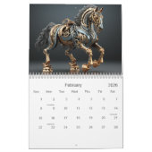Mechanical Steampunk Stallions カレンダー (2月 2026)