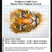 Mechanical Steampunk Tiger Face ER1L Decoupage 薄葉紙