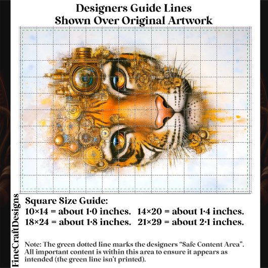 Mechanical Steampunk Tiger Face ER1R Decoupage 薄葉紙