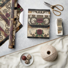 Mechanical Steampunk Wrapping Paper ラッピングペーパー