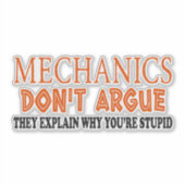 Mechanics design funny mechanic シール (正面)
