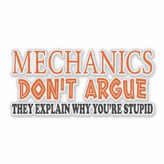 Mechanics design funny mechanic シール (正面)