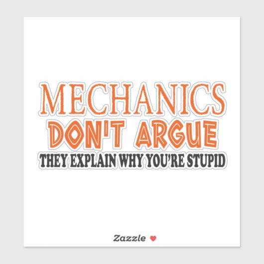 Mechanics design funny mechanic シール (シート)