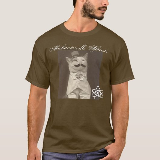 Mechanicsvilleの無神論者(Catstache) Tシャツ (正面)