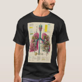 Mechanized Lungs Diagram — Bio-Industrial Anatomy Tシャツ (正面)