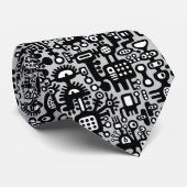 Mechanoid World – グレーc6cbccで白黒 ネクタイ (ロール)