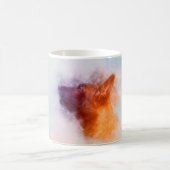 Mechelaarを塗っているベルギー人のMalinoisの子犬 コーヒーマグカップ (中央)