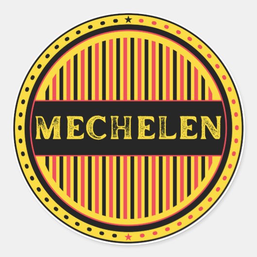 Mechelen City Pride Emblem – Belgian Identity ラウンドシール (正面)