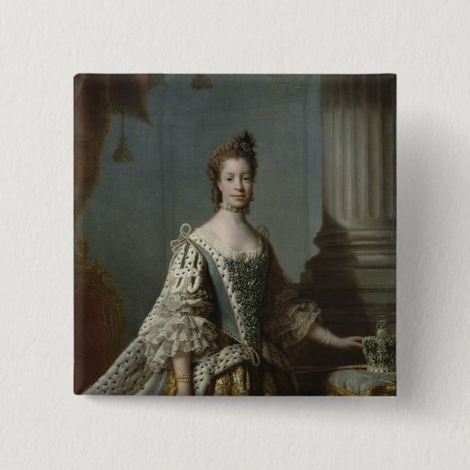 Mecklenburg-Strelitz 1762年のシャーロットSophia 缶バッジ (正面)