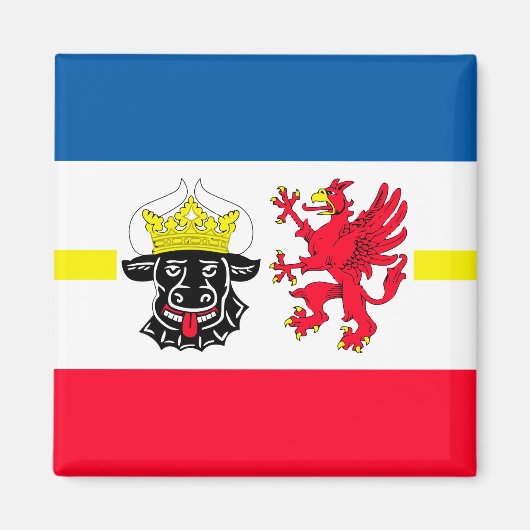 Mecklenburg-Vorpommern Flagge マグネット (正面)