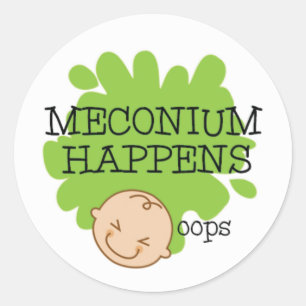 Meconiumはおもしろいな医学のステッカー起こります ラウンドシール
