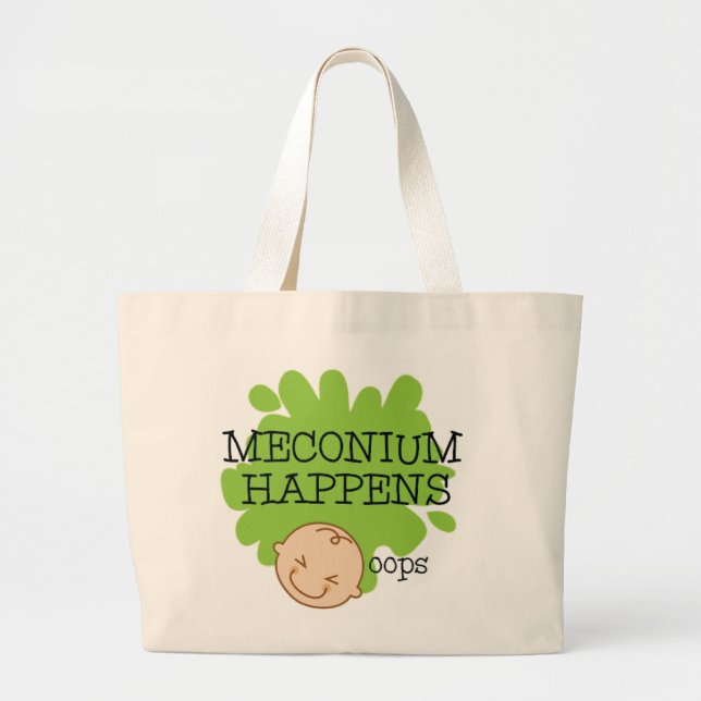 Meconiumはトートバック助産婦の起こります ラージトートバッグ (正面)