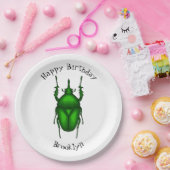 Mecynorhina torquataバグ漫画イラストレーション ペーパープレート (パーティー)