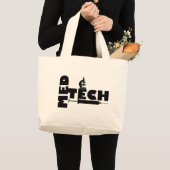 MEDテック顕微鏡シリンジロゴ ラージトートバッグ (正面(商品))