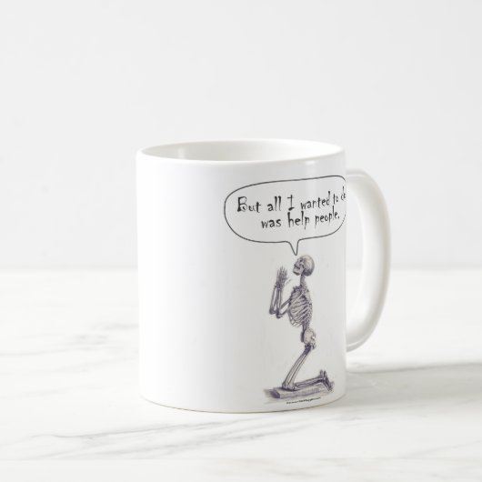 Med学生の骨組祈りの言葉 コーヒーマグカップ (正面右)