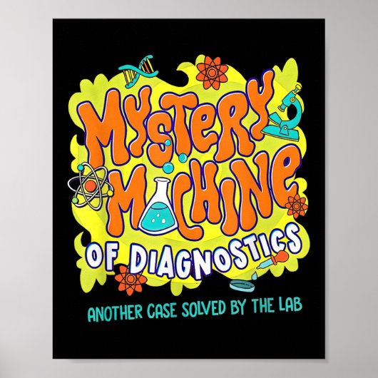 Med Lab Tech Lab Week 2025 Mystery Machine Of Diag ポスター (正面)