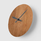 Med-Lt木目 ラウンド壁時計 (傾斜)
