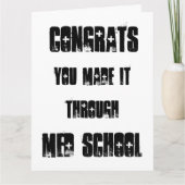 Med School Cardを使用して作成したおめでとう カード (正面)