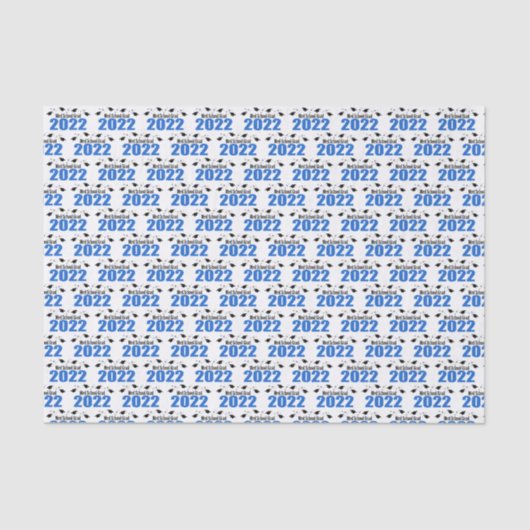 Med School Grad 2022卒業ティッシュ（青） 薄葉紙 (正面)