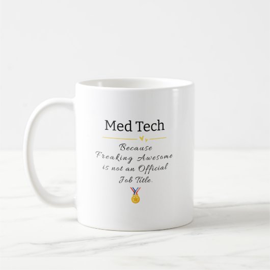 Med Techおもしろい Gift Mug for Lab Heroes コーヒーマグカップ (左)