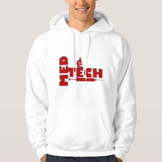 MED TECHマイクロスコープ・シリンジ（医療技術者） パーカ (正面)