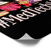 Med Tech Women Coffee Lovers Funny Valentine's Day ポスター (角)