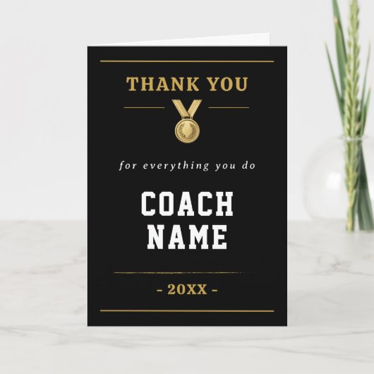 Medal Design for Everything You Do Coach サンキューカード (正面)